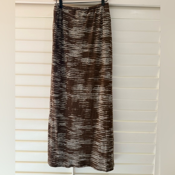 Bobeau Brown and Gray Maxi Skirt - Picture 2 of 3